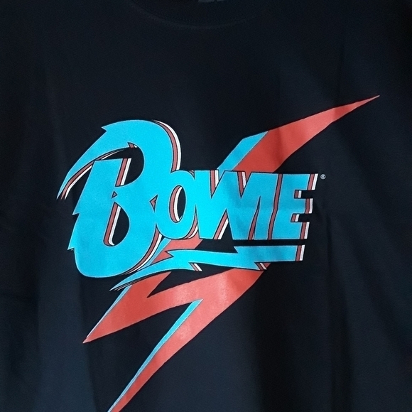 David Bowie 100% Cotton Black Graphic Tee NWOT - Picture 5 of 7